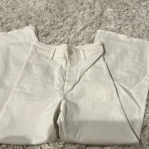 Zara Off-White Denim Trousers